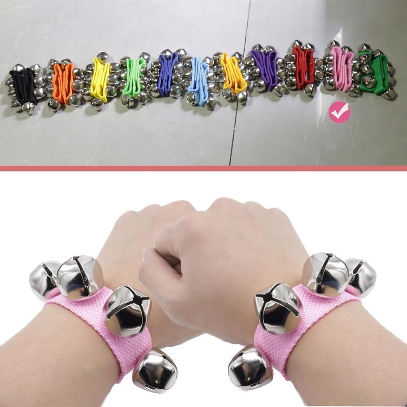 CashBeat Wrist Bells Set of 2, Adjustable Jingle Bells for Wrist/Ankle, Percussion Accessory for Dance, Fitness, Stage Performance - Image 4